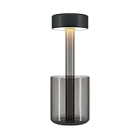 Настольная лампа LED AI Collaboration MOD229TL-L3B3K3 Maytoni чёрная 1 лампа, основание чёрное серое стекло в стиле современный хай-тек беспроводная зарядка