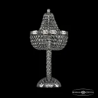 Настольная лампа 19111L4/H/25IV Ni Bohemia Ivele Crystal прозрачная 3 лампы, основание никель металл в стиле классика sp