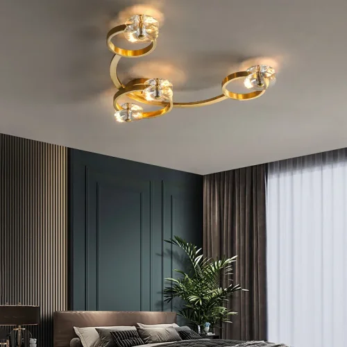 Светильник потолочный ADONICA ARCH L8 208108-23 ImperiumLoft прозрачный на 8 ламп, основание латунь в стиле современный фото 13