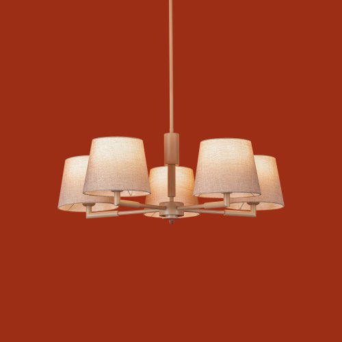 Люстра на штанге Butler FR2057PL-05BG Freya бежевая на 5 ламп, основание бежевое в стиле классический кантри американский фото 2 Люстра на штанге Butler FR2057PL-05BG Freya бежевая на 5 ламп, основание бежевое в стиле классический кантри американский фото 2