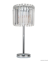Настольная лампа Levi V10757-3T Moderli прозрачная 3 лампы, основание хром металл в стиле классический современный 