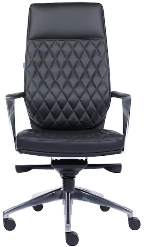 Офисное кресло Roma Кожаное Черный EP-752 Leather Black Everprof, чёрный/кожа, ножки//, размеры - 1210*1290***670* фото 3