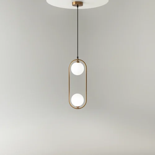 Светильник подвесной Ring MOD013PL-02BS1 Maytoni белый на 2 лампы, основание латунь в стиле современный шар фото 10 Светильник подвесной Ring MOD013PL-02BS1 Maytoni белый на 2 лампы, основание латунь в стиле современный шар фото 10