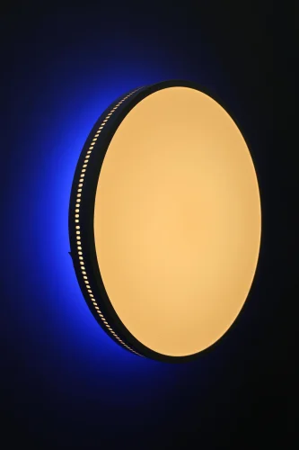 Светильник потолочный LED RGB с пультом Melofon OML-47327-48 Omnilux белый на 1 лампу, основание белое в стиле современный хай-тек с пультом фото 5