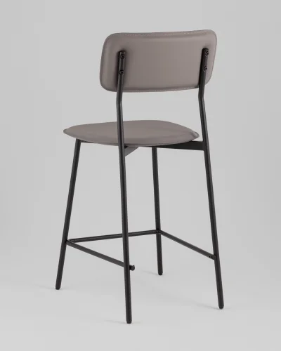 Стул барный Mikkie, серый УТ000039226 Stool Group, серый/экокожа, ножки/металл/чёрный, размеры - ***** фото 5
