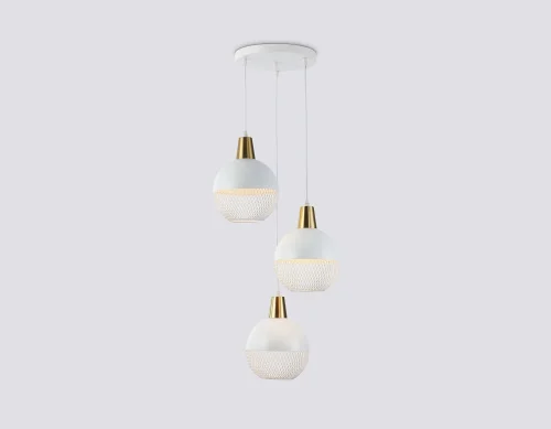 Светильник подвесной TR8503 Ambrella light белый на 3 лампы, основание белое в стиле лофт фото 2