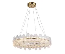 Люстра подвесная LED Лиона 07600-60A,36 Kink Light прозрачная на 1 лампу, основание латунь в стиле современный кольца