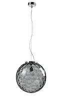 Светильник подвесной MAYO SP1 D300 CHROME/GREEN Crystal Lux прозрачный 1 лампа, основание хром в стиле современный шар