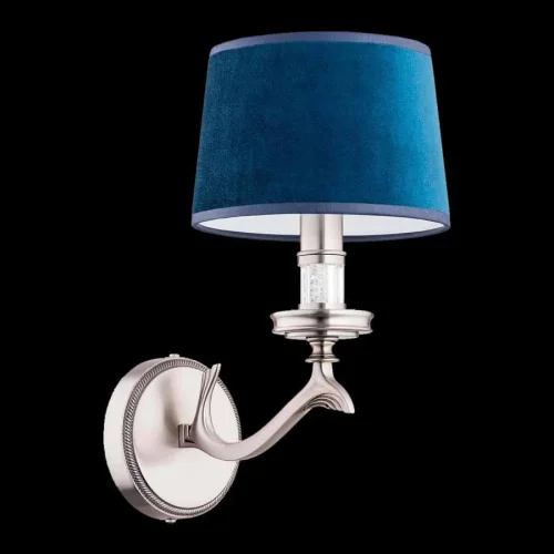 Бра Sparone SPA-K-1(N/A) Kutek синий голубой на 1 лампа, основание никель в стиле американский  фото 2