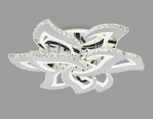 Люстра потолочная с пультом FA1725 Ambrella light прозрачная на 1 лампу, основание хром в стиле современный хай-тек с пультом фото 2