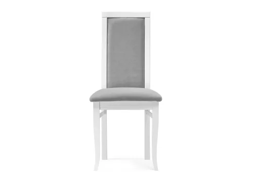 Деревянный стул Давиано серый велюр / белый 515977 Woodville, серый/велюр, ножки/массив бука дерево/белый, размеры - ****450*540 фото 2
