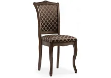 Деревянный стул Луиджи орех / коричневый 450684 Woodville, коричневый/ткань, ножки/массив березы дерево/орех, размеры - ****440*550