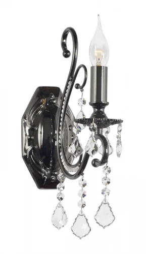 Бра Fabrizia E 2.1.1.300 NB Dio D'Arte без плафона на 1 лампа, основание никель чёрное в стиле классический 