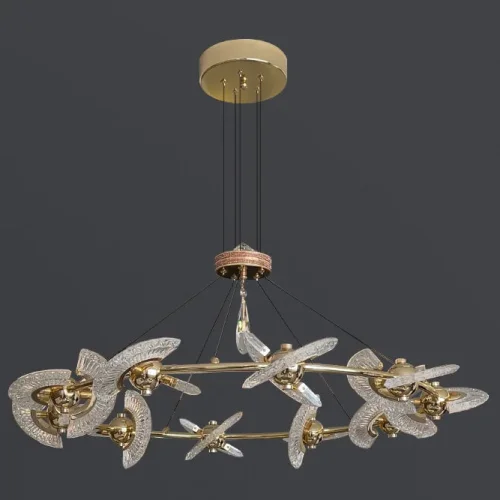 Люстра подвесная PHOENIX CH D85 219641-23 ImperiumLoft прозрачная на 8 ламп, основание латунь в стиле современный арт-деко фото 7 Люстра подвесная PHOENIX CH D85 219641-23 ImperiumLoft прозрачная на 8 ламп, основание латунь в стиле современный арт-деко фото 7