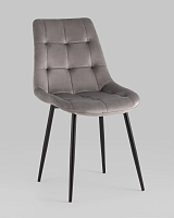 Стул Флекс New, велюр светло-серый УТ000039290 Stool Group, серый/велюр, ножки/металл/чёрный, размеры - *830****