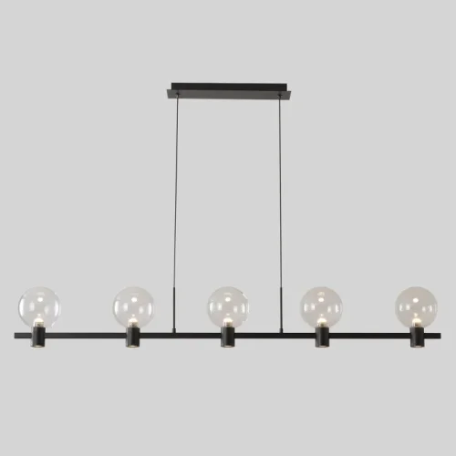Светильник подвесной ЛЕД DUET SP35W LED BLACK Crystal Lux прозрачный на 1 лампу, основание чёрное в стиле минимализм линейный фото 2 Светильник подвесной ЛЕД DUET SP35W LED BLACK Crystal Lux прозрачный на 1 лампу, основание чёрное в стиле минимализм линейный фото 2