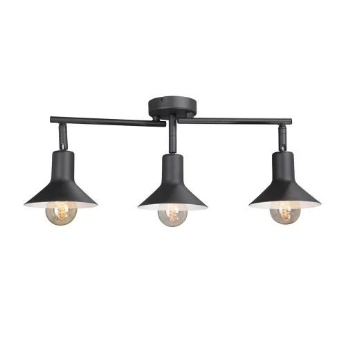 Спот с 3 лампами V4808-1/3PL Vitaluce чёрный E27 в стиле лофт фото 3