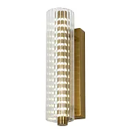 Бра LED Pulser 4489-1W Favourite прозрачный 1 лампа, основание медь в стиле современный 
