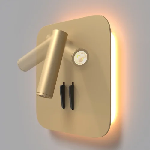 Бра с выключателем LED Ios 176 C175-WL-01-6W-MG Maytoni золотой на 1 лампу, основание матовое золото в стиле хай-тек минимализм фото 10
