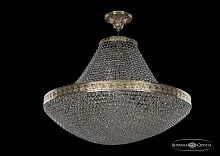 Люстра потолочная хрустальная 19321/H1/70IV G Bohemia Ivele Crystal прозрачная на 22 лампы, основание золотое в стиле классика sp