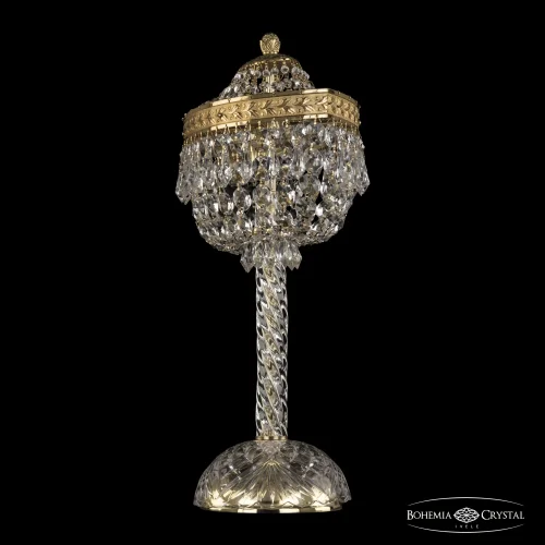 Настольная лампа 19273L4/35IV G Bohemia Ivele Crystal прозрачная 2 лампы, основание золотое металл в стиле классический sp фото 2