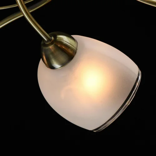 Люстра потолочная Моника 372014006 MW-Light белая на 6 ламп, основание латунь в стиле классический  фото 4