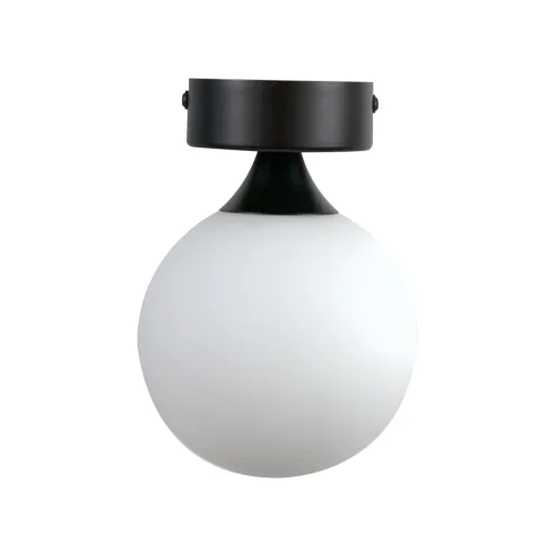 Светильник потолочный Vivari LH012141 LightHall белый на 1 лампу, основание чёрное в стиле современный шар фото 2 Светильник потолочный Vivari LH012141 LightHall белый на 1 лампу, основание чёрное в стиле современный шар фото 2