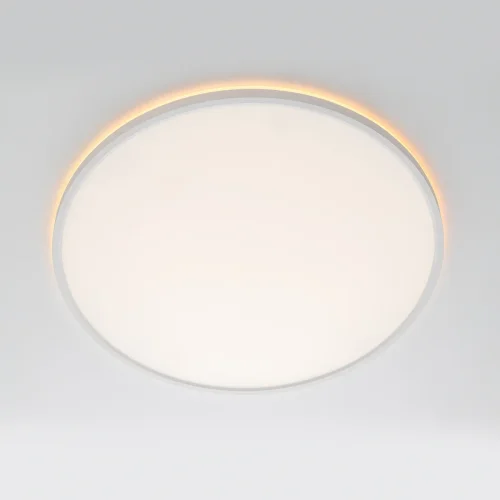 Светильник потолочный LED с пультом Norma CL749500 Citilux белый на 1 лампу, основание белое в стиле современный хай-тек круглый с пультом фото 2