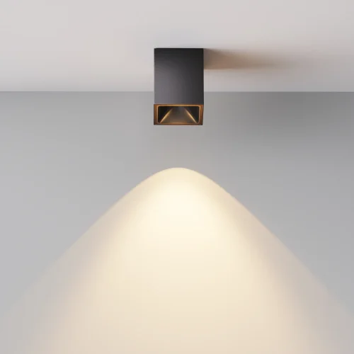 Светильник накладной LED Alfa LED C065CL-8W3K-SQ-B Maytoni чёрный на 1 лампу, основание чёрное в стиле современный хай-тек квадратный фото 6