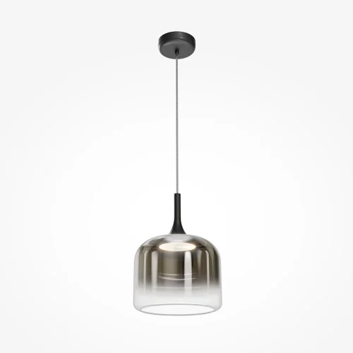 Светильник подвесной LED Spirito MOD286PL-L18B3K Maytoni серый чёрный на 1 лампу, основание чёрное в стиле современный хай-тек 