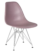Стул обеденный 638APP-LMZL DSR, цвет сиденья сиреневый (P-04), цвет основания хромированная сталь Dobrin, фиолетовый/, ножки/металл/хром, размеры - ****460*535