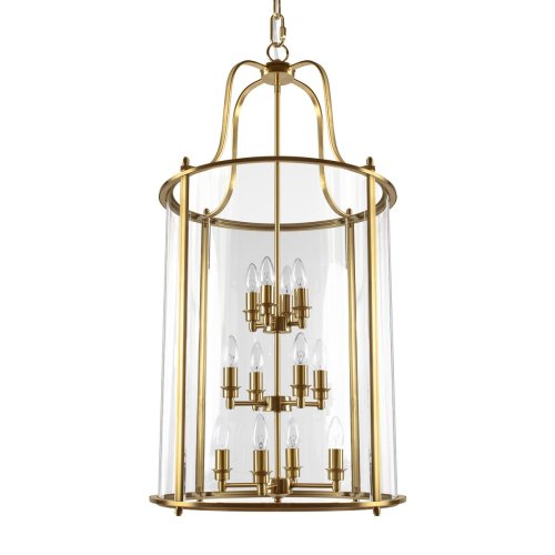 Светильник подвесной Lighthouse 10456/12 AB LOFT IT прозрачный на 12 ламп, основание бронзовое в стиле классический арт-деко фото 7 Светильник подвесной Lighthouse 10456/12 AB LOFT IT прозрачный на 12 ламп, основание бронзовое в стиле классический арт-деко фото 7