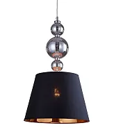 Светильник подвесной Muraneo LDP 1123 BK Lumina Deco чёрный золотой на 1 лампу, основание хром в стиле современный 