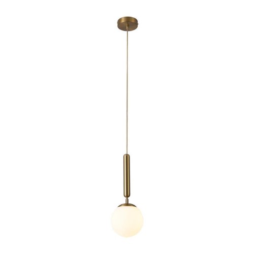 Светильник подвесной Host V2850-1P Moderli белый 1 лампа, основание золотое в стиле современный 