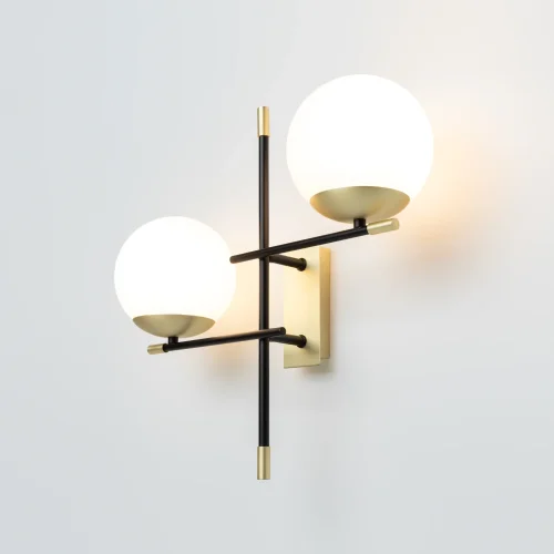 Бра Nostalgia MOD050WL-02G Maytoni белый на 2 лампы, основание матовое золото в стиле современный фото 10 Бра Nostalgia MOD050WL-02G Maytoni белый на 2 лампы, основание матовое золото в стиле современный фото 10