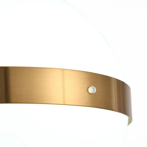 Светильник подвесной Arbe SL1157.303.01 ST-Luce белый 1 лампа, основание бронзовое в стиле современный шар фото 4