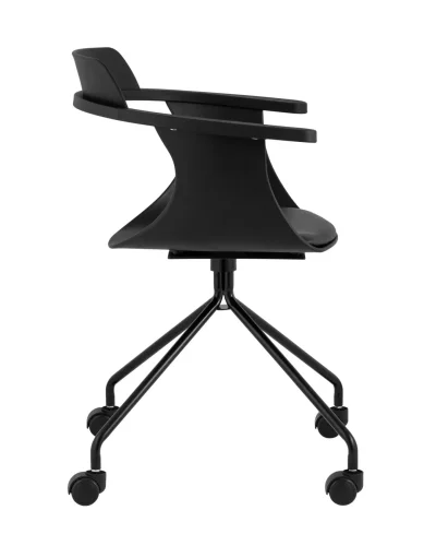 Кресло Doulton, черный УТ000036494 Stool Group, чёрный/экокожа, ножки/металл/чёрный, размеры - ****610*515 фото 5