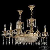 Люстра подвесная 72152/6/250/600 G Bohemia Ivele Crystal без плафона на 10 ламп, основание золотое в стиле классический sp