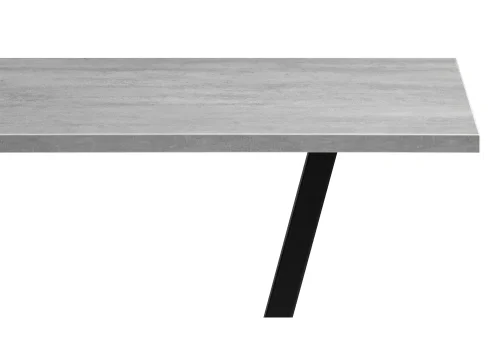 Стол на тумбе Мичиган Лофт 110х70 25 мм бетон / черный матовый 515297 Woodville столешница серая из лдсп фото 7