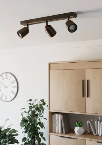 Спот с 3 лампами Camaldoli 901951 Eglo бронзовый GU10 в стиле современный фото 3 Спот с 3 лампами Camaldoli 901951 Eglo бронзовый GU10 в стиле современный фото 3