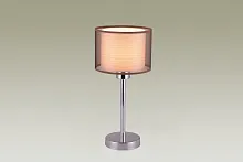 Настольная лампа Room V2732-1T Moderli коричневая 1 лампа, основание хром металл в стиле современный 