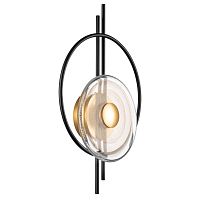 Бра LED Erica 609622 Lightstar прозрачный на 1 лампу, основание золотое чёрное в стиле современный арт-деко 