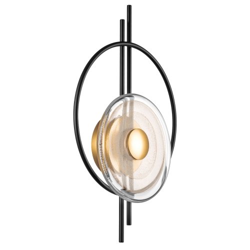Бра LED Erica 609622 Lightstar прозрачный на 1 лампу, основание золотое чёрное в стиле современный арт-деко 