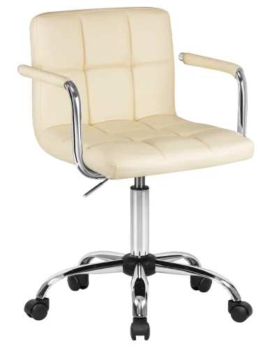 Офисное кресло набор 2 шт. SET-2 9400-LM TERRY, цвет кремовый Dobrin, /экокожа, ножки/металл/хром, размеры - 810*950***580*580 фото 2 Офисное кресло набор 2 шт. SET-2 9400-LM TERRY, цвет кремовый Dobrin, /экокожа, ножки/металл/хром, размеры - 810*950***580*580 фото 2