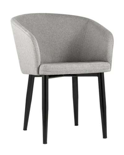 Кресло Ральф рогожка серый УТ000004170 Stool Group, серый/рогожка, ножки/металл/чёрный, размеры - ****580*600