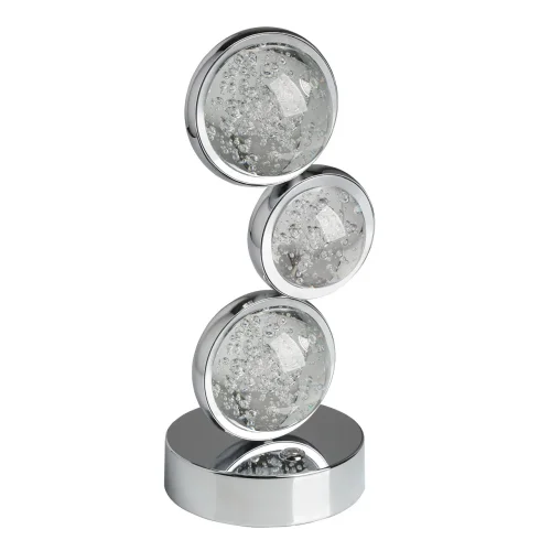 Настольная лампа LED Капелия 730031203 DeMarkt прозрачная 1 лампа, основание хром металл в стиле хай-тек 