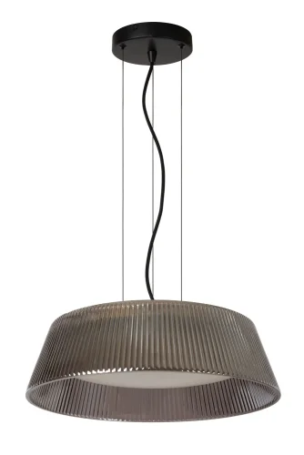 Светильник подвесной LED Vixi 25415/45/65 Lucide серый чёрный на 1 лампу, основание чёрное в стиле современный фото 2