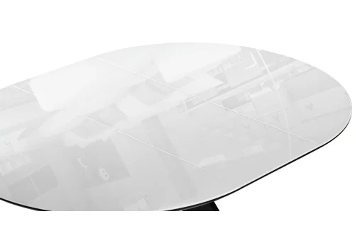 Стеклянный стол Рикла 110(150)х110х76 белый / черный 553564 Woodville столешница белая из стекло фото 4