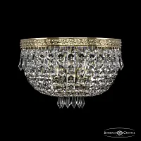 Бра 19271B/25IV G Bohemia Ivele Crystal прозрачный 2 лампы, основание золотое в стиле классический sp