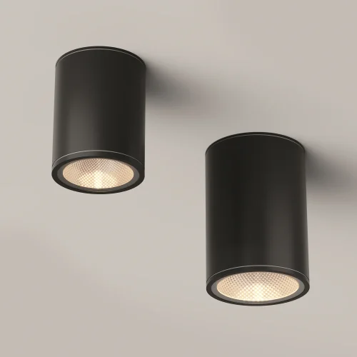 Светильник накладной LED Bar O306CL-L12GF Maytoni чёрный на 1 лампу, основание чёрное в стиле современный круглый фото 13